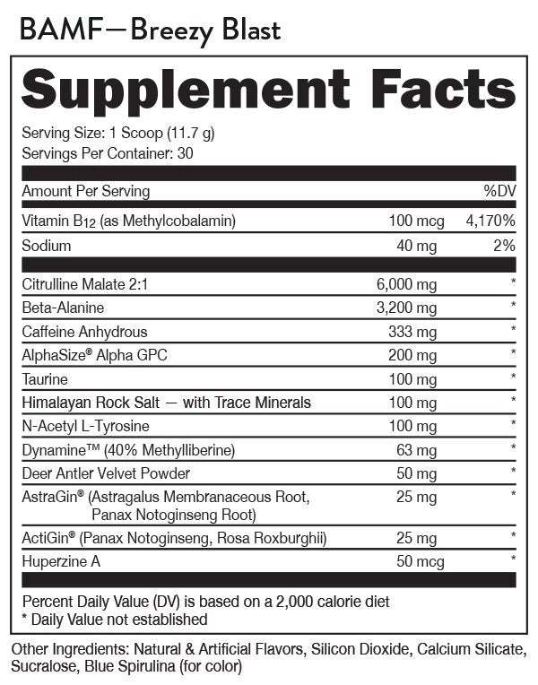 Bucked UP- BAMF High Stim Nootropic PreWorkout 30 Servings - Krazy Muscle Nutrition vendor-unknownSQ0258941