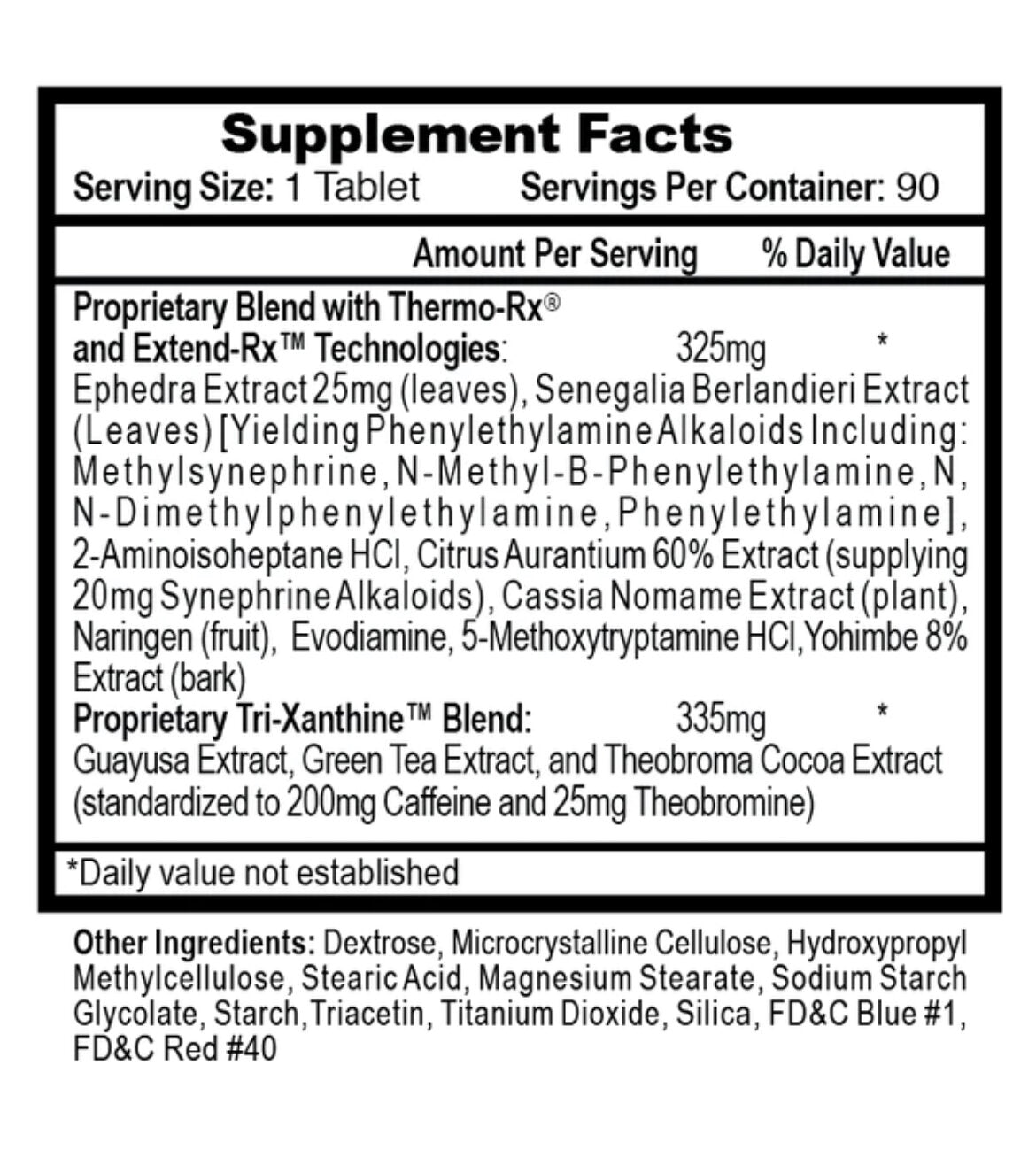 HTP- Lipodrene Hardcore 90 Capsules is exactly what the names says.