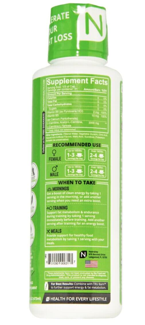 NutraKey- L-Carnitine 3000 31 Servings - Krazy Muscle Nutrition vendor-unknownSQ6540709