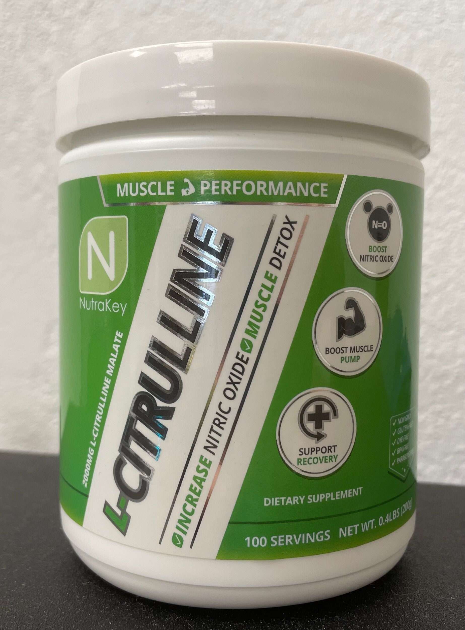 NutraKey- L-Citrulline 100 Servings - Krazy Muscle Nutrition vendor-unknownSQ5285058