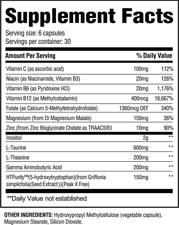 REVIVE- Calm+ Stress Reliever 180 Veggie Capsules - Krazy Muscle Nutrition Not specifiedSQ4956060