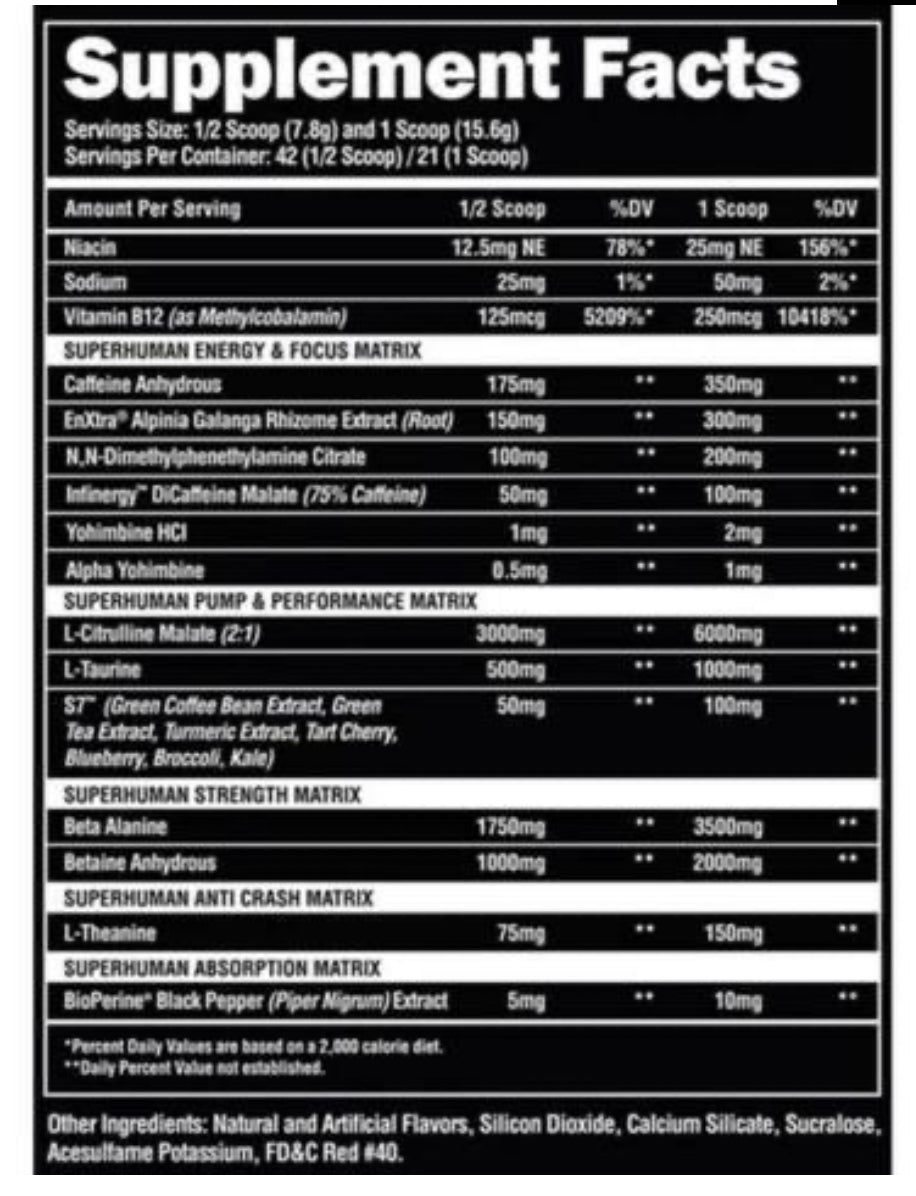 AlphaLion- Super Human Extreme Pre - Krazy Muscle Nutrition Krazy Muscle Nutrition10140