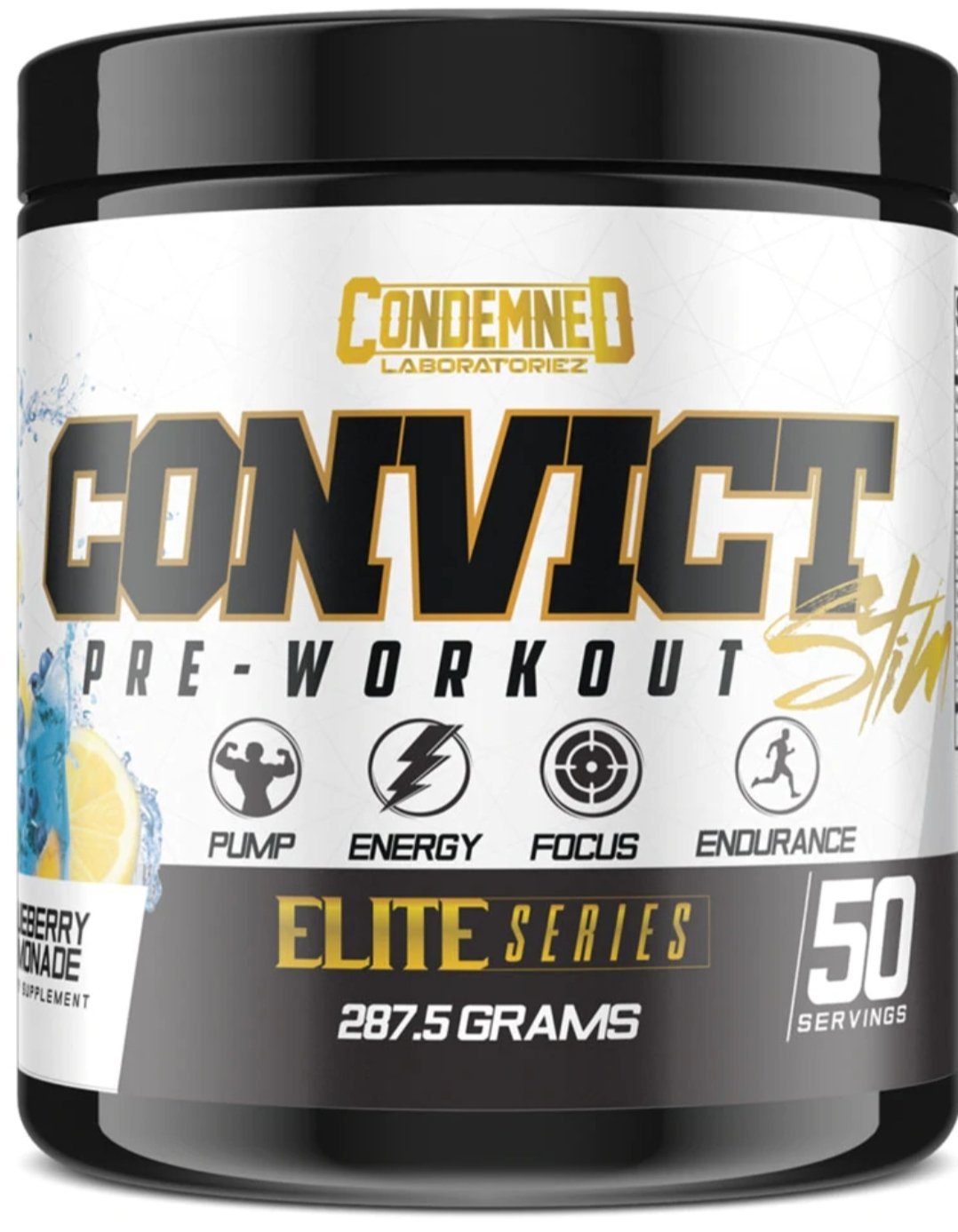 CondemnedLabz-Convict Stim-PreWorkout 50 Servings - Krazy Muscle Nutrition vendor-unknownSQ6501467