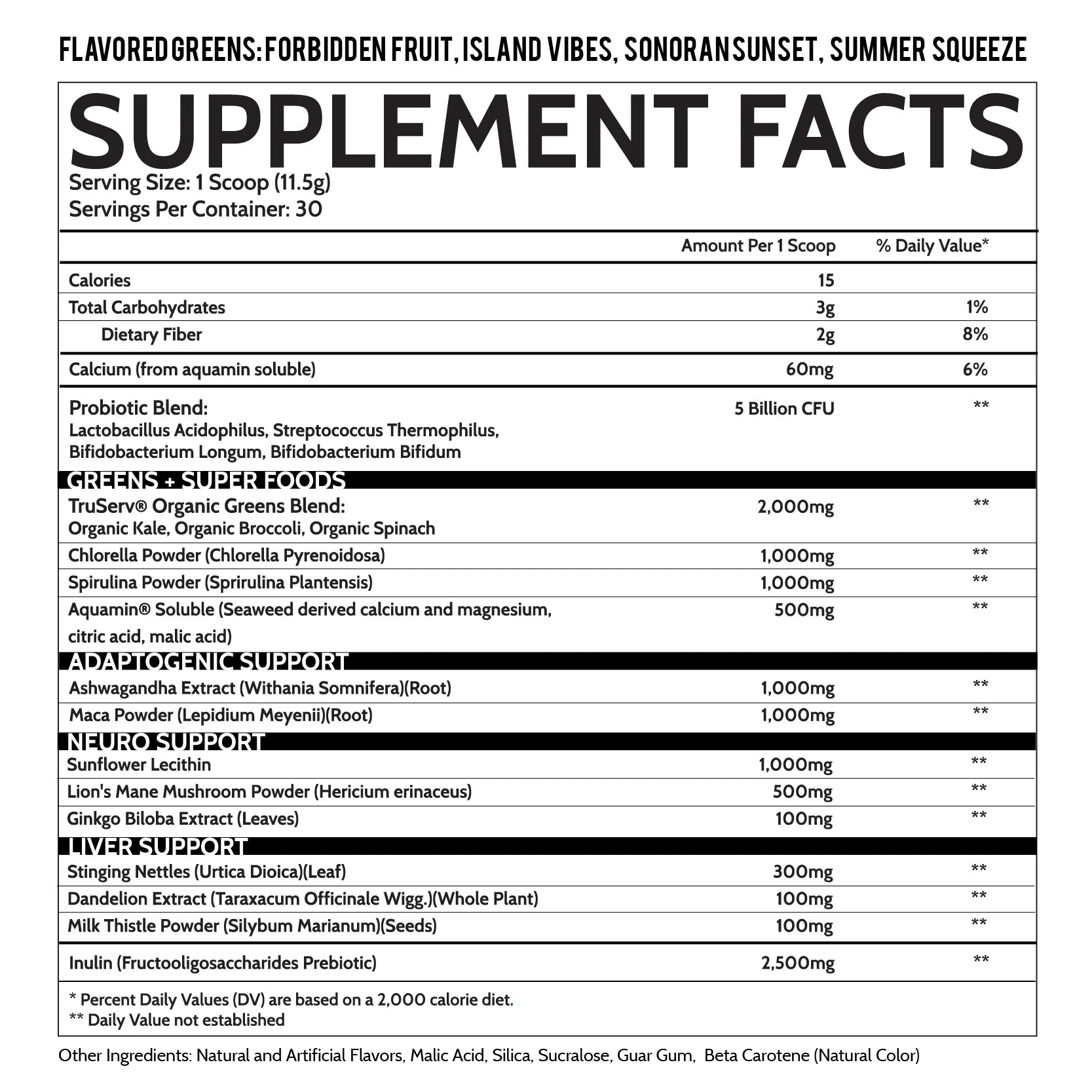 InspiredNutraceuticals- GREENS Superfood Wellness Formula - Krazy Muscle Nutrition Krazy Muscle Nutrition10103