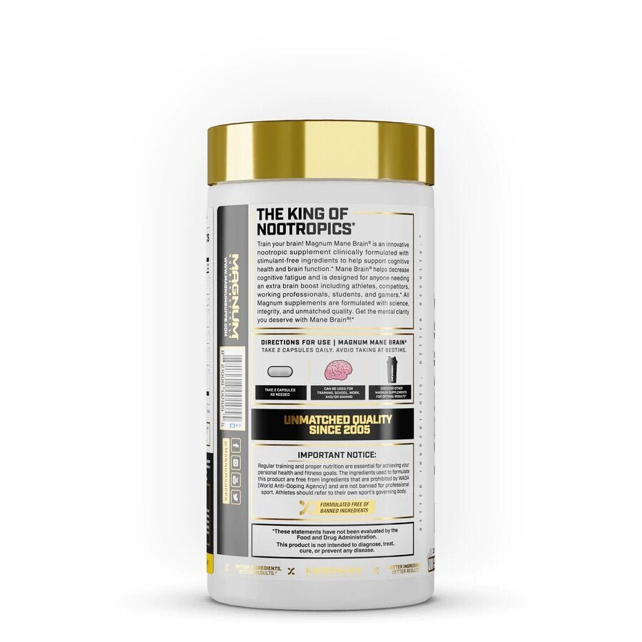Magnum- Mane Brain- King of Nootropics 60 Capsules - Krazy Muscle Nutrition Not specifiedSQ4151977