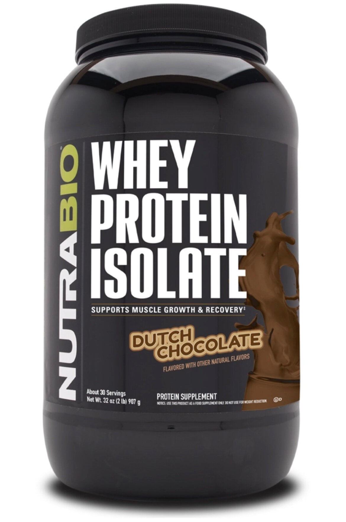 NutraBio- 100% Whey Protein Isolate 2 LB - Krazy Muscle Nutrition Not specifiedSQ9931124