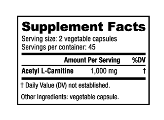 NutraBio- Acetyl L-Carnitine 90 Capsules - Krazy Muscle Nutrition Krazy Muscle Nutrition10083