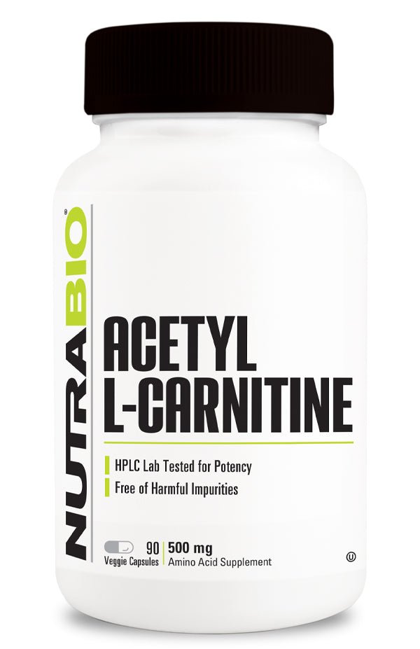NutraBio- Acetyl L-Carnitine 90 Capsules - Krazy Muscle Nutrition Krazy Muscle Nutrition10083