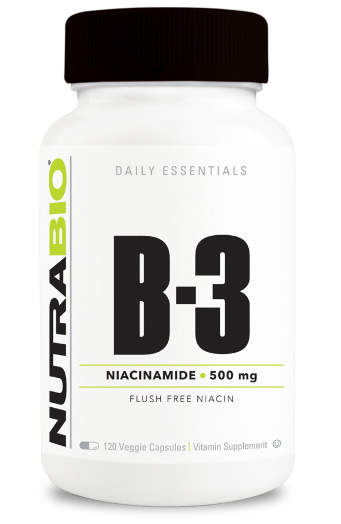 NutraBio- B-3 120 Veggie Capsules - Krazy Muscle Nutrition vendor-unknownSQ9955937