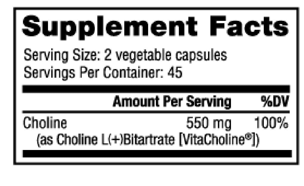 NutraBio- Choline Bitartrate 90 Veggie Capsules - Krazy Muscle Nutrition vendor-unknownSQ4880945