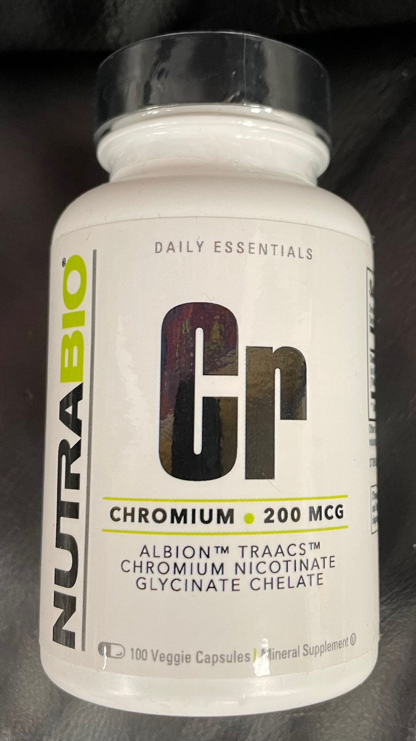 NutraBio- Chromium (Cr) 100 Veggie Capsules - Krazy Muscle Nutrition vendor-unknownSQ0649216