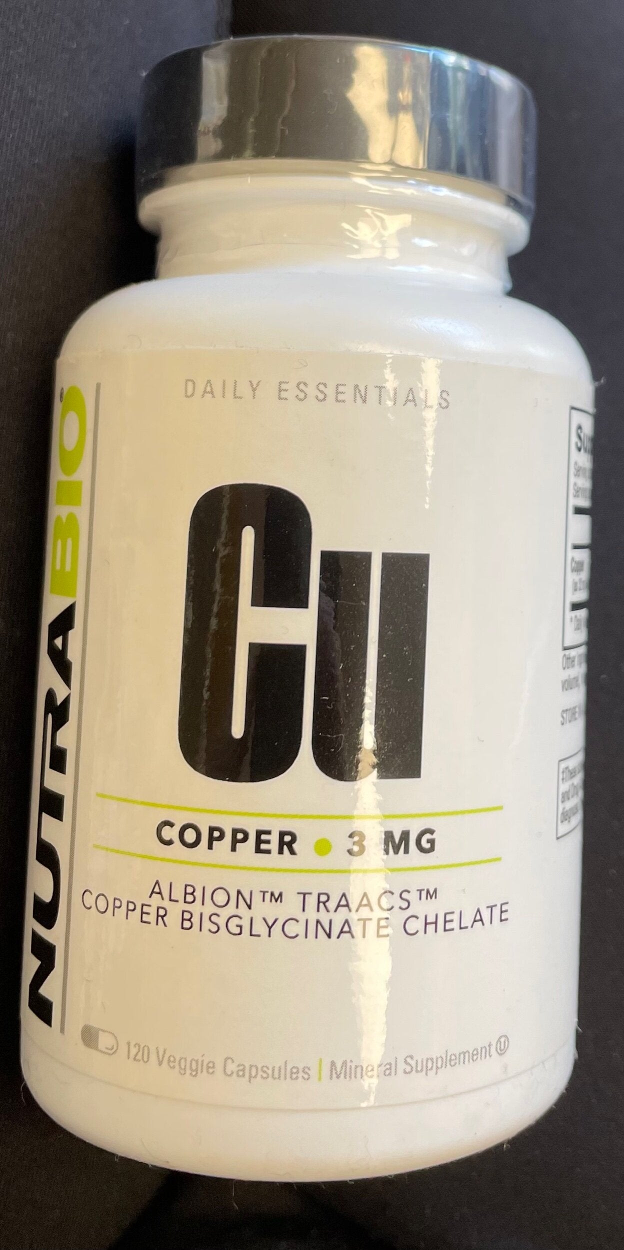 NutraBio- Copper (Cu) 120 Veggie Capsules - Krazy Muscle Nutrition Not specifiedSQ1178663
