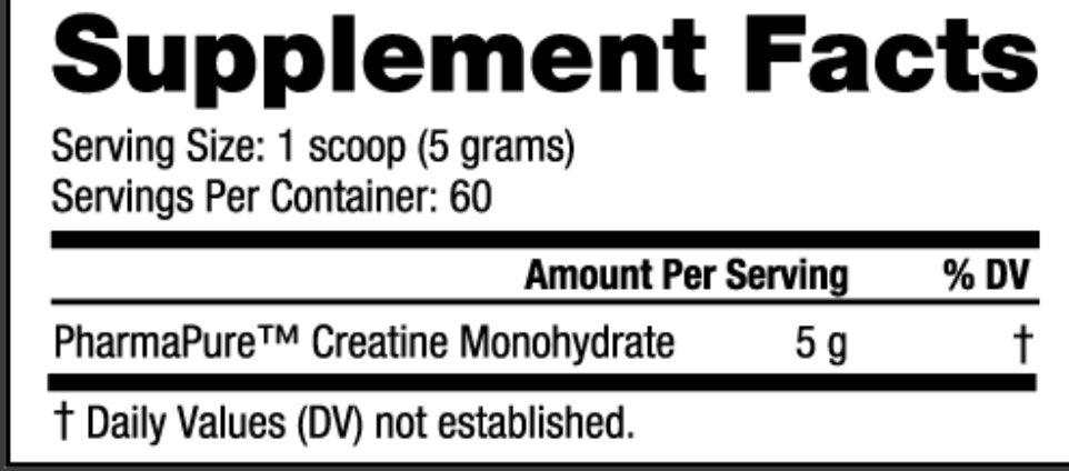 NutraBio- Creatine Monohydrate 60 Servings - Krazy Muscle Nutrition Not specifiedSQ4173868