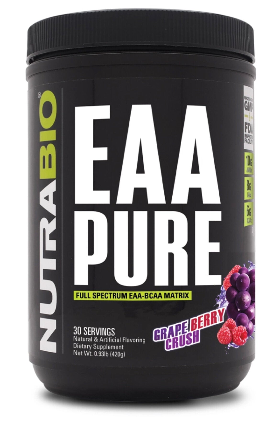 NutraBio- EAA Pure 30 Servings - Krazy Muscle Nutrition Not specifiedSQ5123423