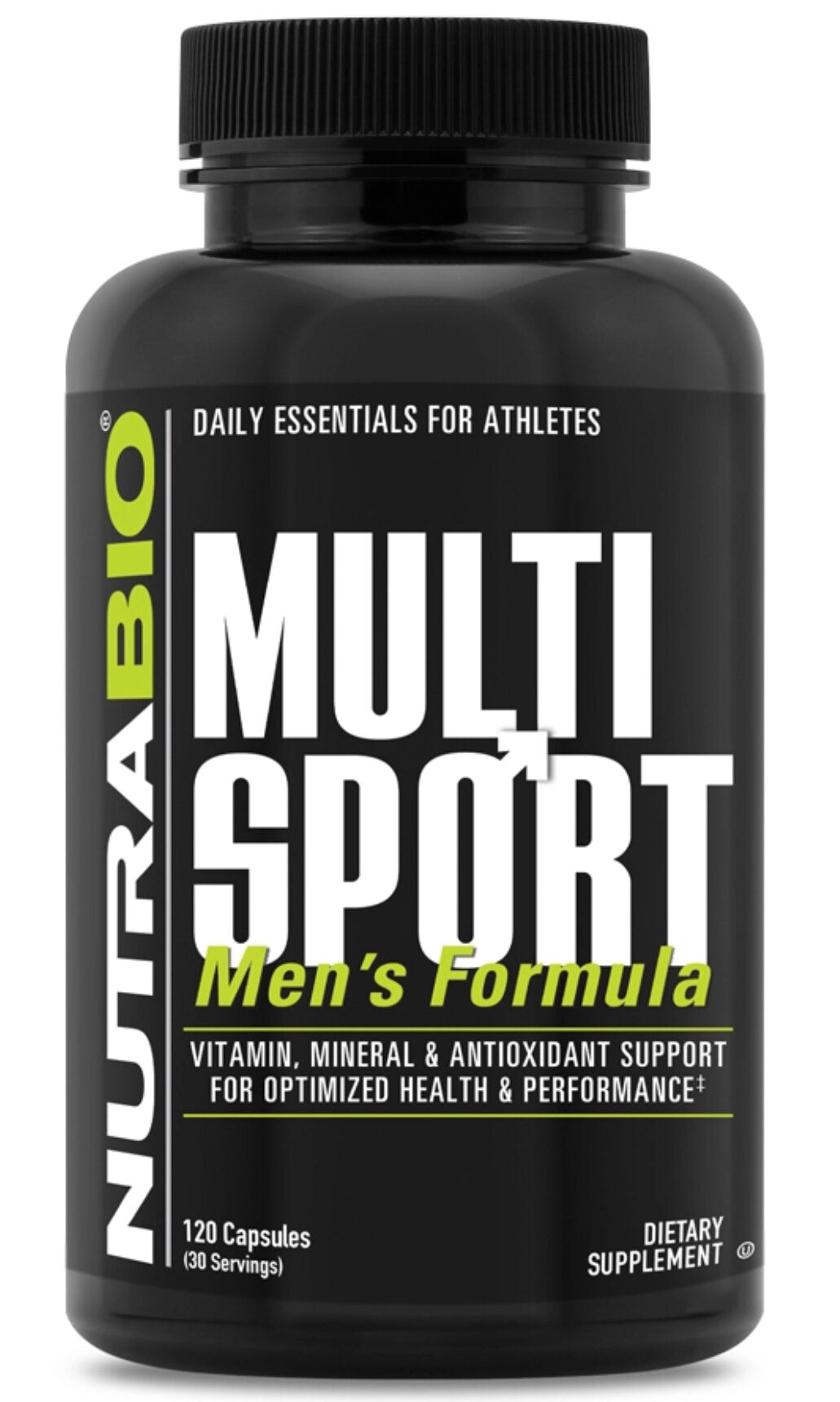 NutraBio- MultiSport- Men’s Formula 120 Veggie Capsules - Krazy Muscle Nutrition Not specifiedSQ2298507