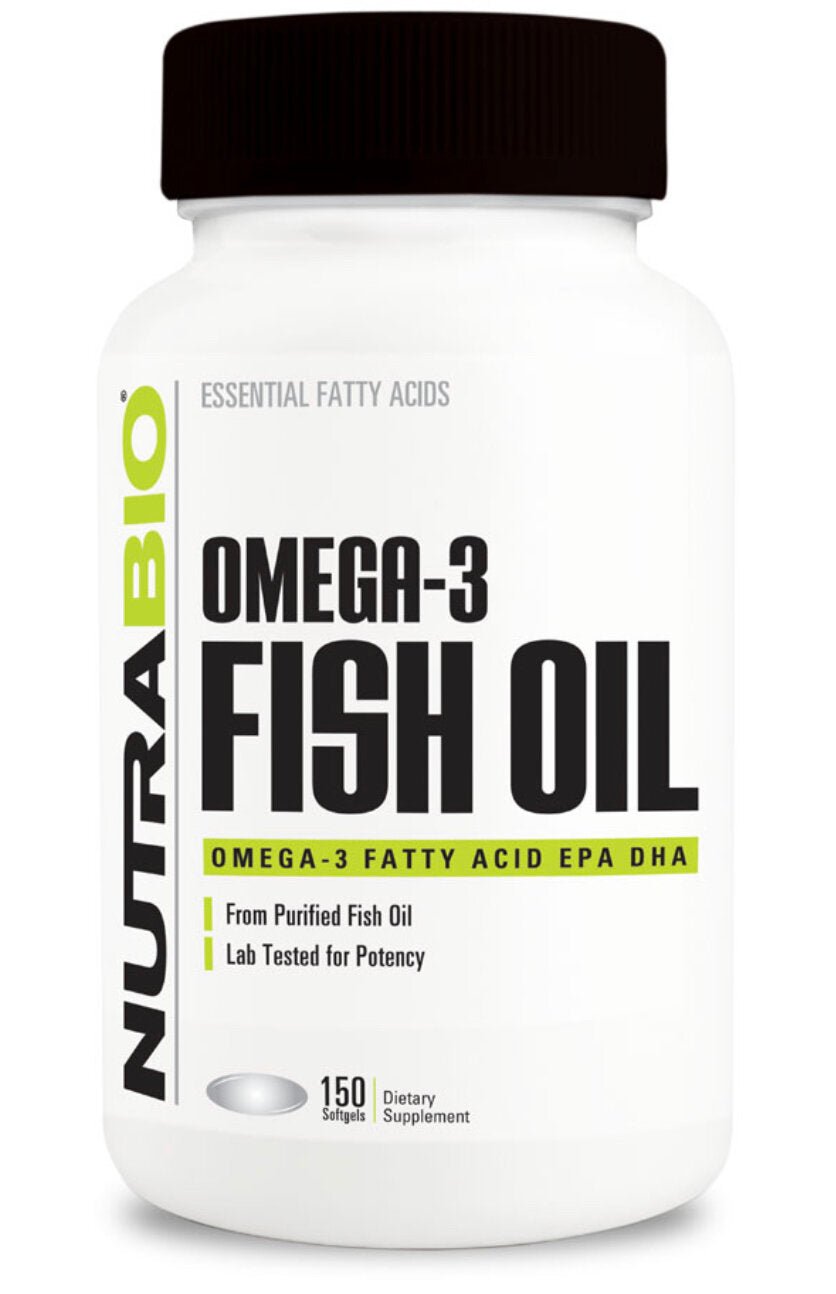 NutraBio- Omega3 Fish Oil 150 Softgels - Krazy Muscle Nutrition Not specifiedSQ6010726