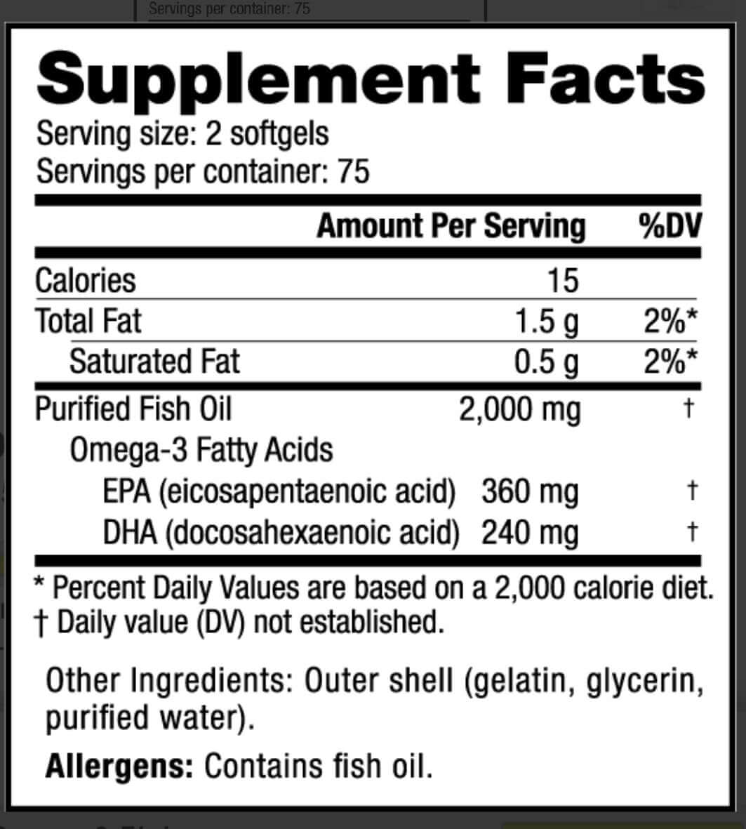 NutraBio- Omega3 Fish Oil 150 Softgels - Krazy Muscle Nutrition Not specifiedSQ6010726