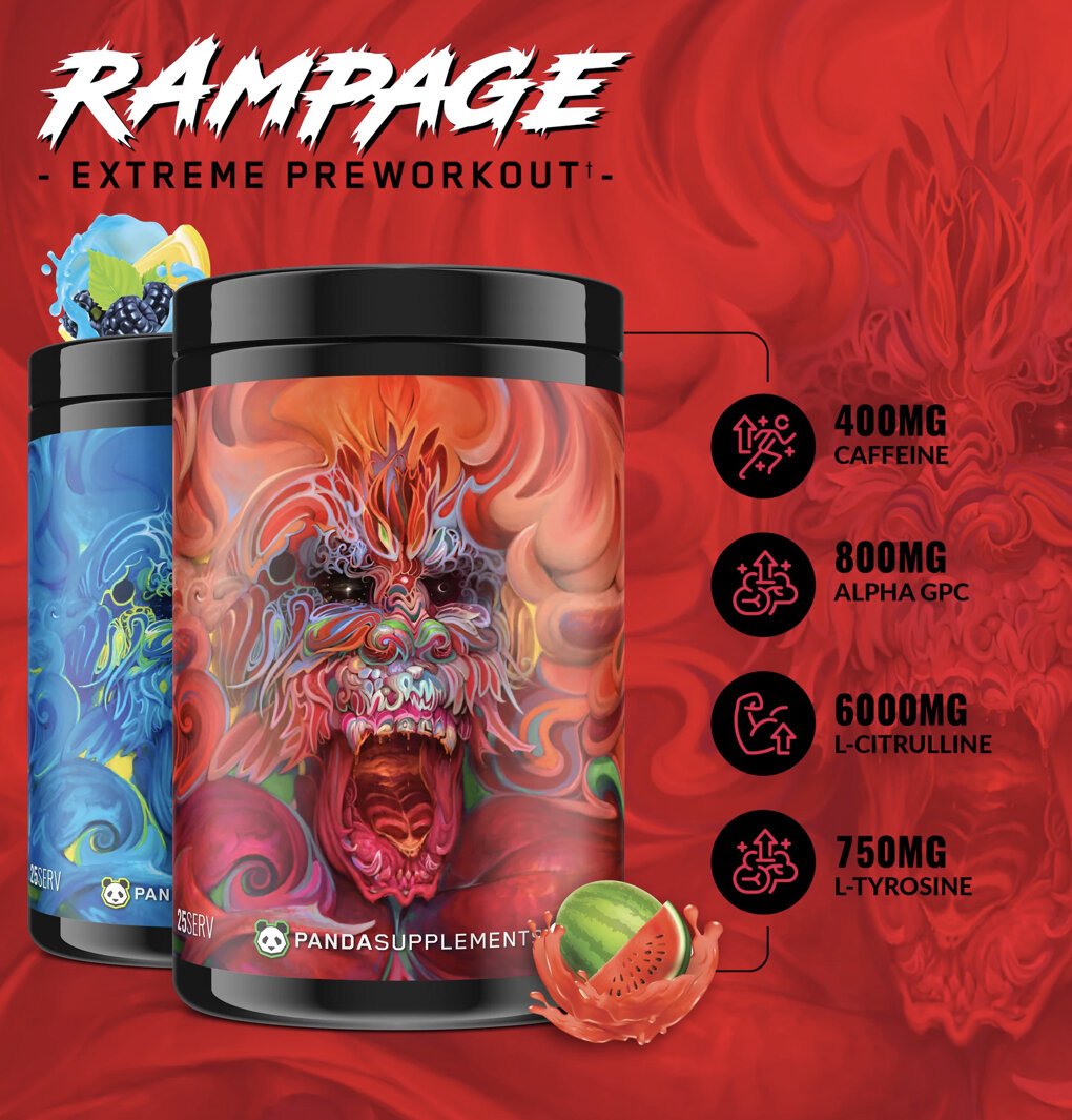 PandaSupps- Rampage- Extreme PreWorkout - Krazy Muscle Nutrition vendor-unknownSQ2078405