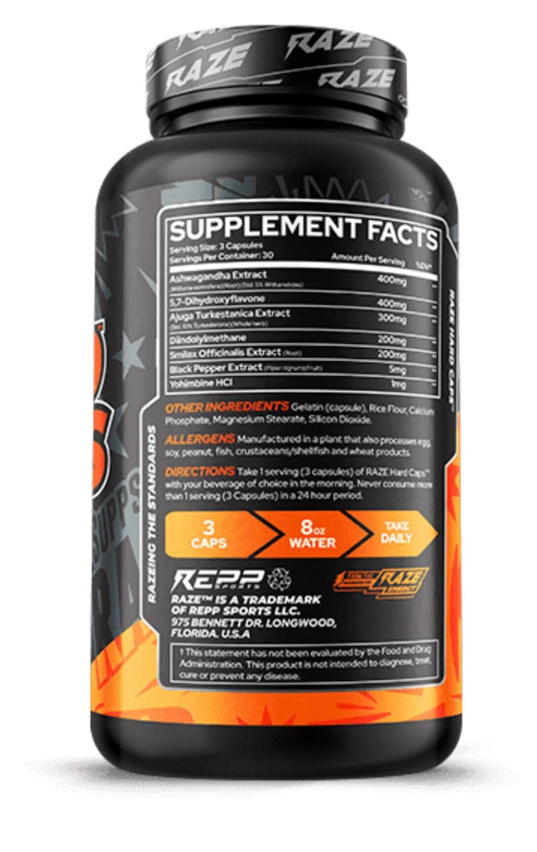 ReppSports- Raze Hard Caps- Muscle Hardening Agent 90 Caps - Krazy Muscle Nutrition vendor-unknownSQ8757602